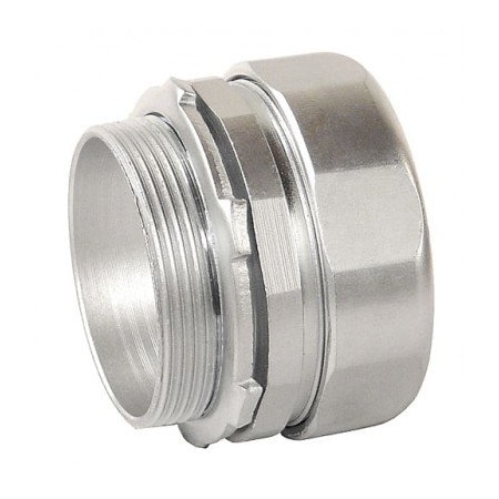 Southwire Conduit Fitting Connector, 2 in, Compression, Steel, Zinc Plated RT200